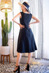 Hiroki Fit and Flare Cotton Dress - Black Plaid